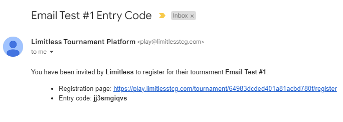 code email example